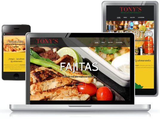 Restaurant responsive web design by Web Sales Group in Houston and Katy, TX