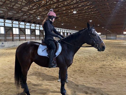 Indoor riding lessons