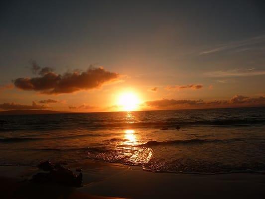 Sunset at Kamaole II beach - 2 Minute walk from our Condos 125, 153 & 252