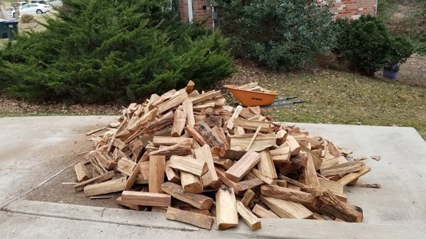 Driveway dump, didn't look like a lot.