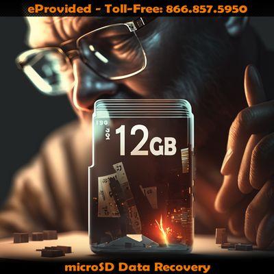 Call now! Get your broken microSD recovered in Las Vegas with the best in the business - eProvided.com. Don't wait, get it done no