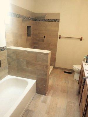 bathroom ceramic tile remodel