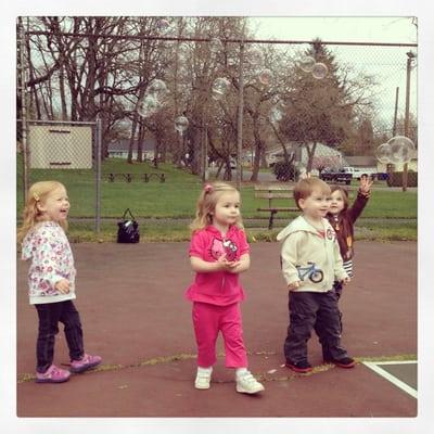 They have tennis courts and a splash pad at this park in Gladstone.