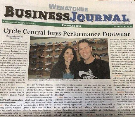 New owners Greg and Carmen Frislie of Cycle Central in Wenatchee