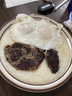 Steak and eggs