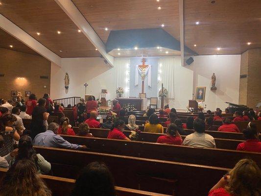 Inside St Augustine Catholic Church