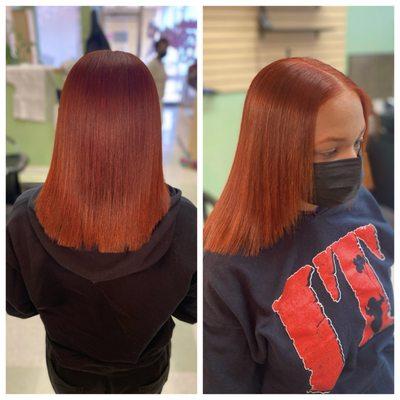 Virgin Ginger Color for client ! Book your appointment today