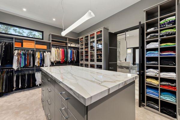 Wow! A Custom closet to begin your day with Happiness.