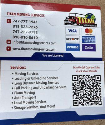 TITAN MOVING SERVICES