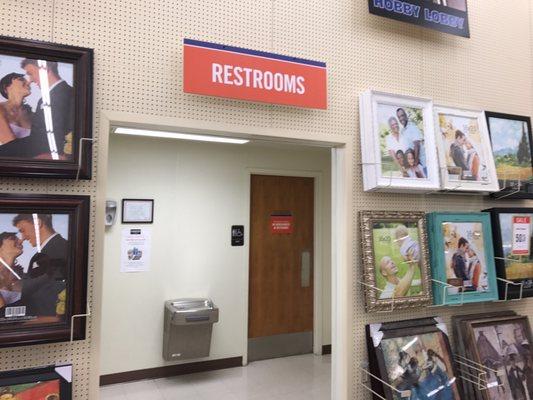 Rest rooms are located in the framing department