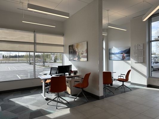 Fairbanks Branch, AK. Inside Branch - Open Offices.