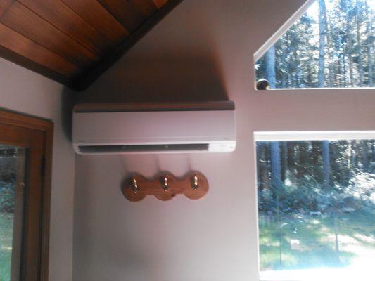 Indoor ductless head install