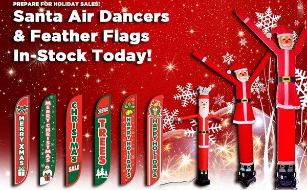 Feather Flags and Santa Air Dancers