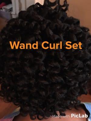 Try this Wand Curl Set done by Karen. She specializes in Natural Hair and Transitioning from Relaxed to Natural