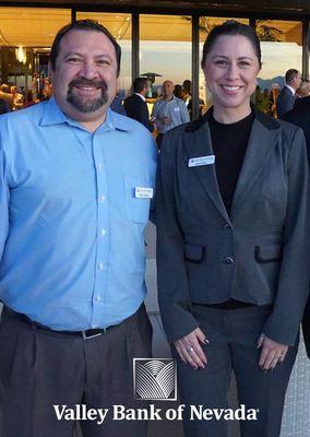 John Gentile (Commercial Loan Officer) and Julie Goe (Marketing Director) at Henderson Chamber of Commerce InSight 2020 event. March 2020.