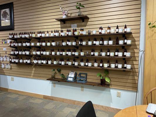 Selection of scents for candles, room sprays, reed diffusers, and more.