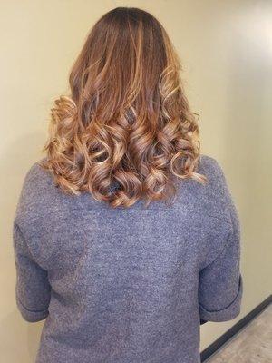 Balyage and curls