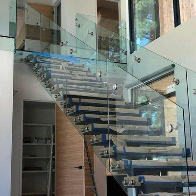 A beautiful fully glass railing we installed!