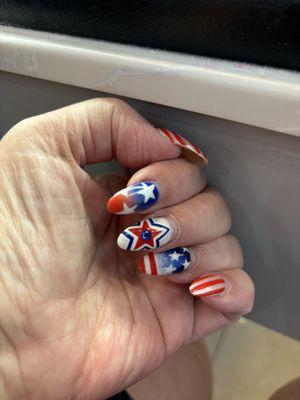 July 4th nails by Uyen