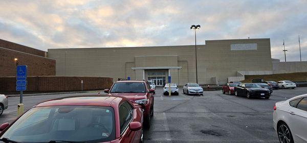 This was a Sears. To the right is the main street. To the left is Belks.