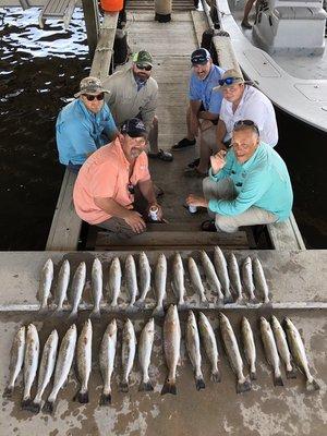 6 man limit of speckled trout!