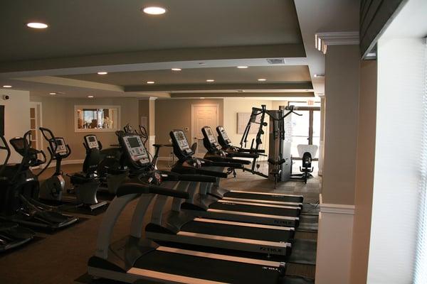 Residents enjoy full complimentary access to the fully stocked fitness center.