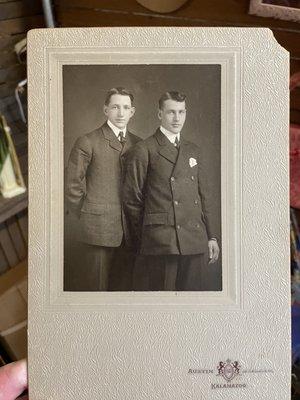 A couple smartly dressed handsome gents from Kalamazoo.