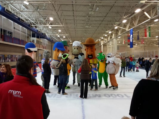 Annual mascot skating event at the Pettit