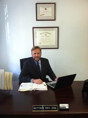 Matthew Rist spends a great deal of time researching the DC Criminal Code at 503 D St., NW, Suite 300, Washington, DC 20001