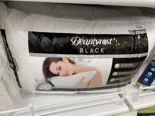 Shopping for pillows.