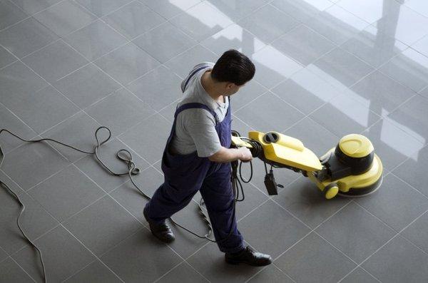 Floor Machine Cleaning