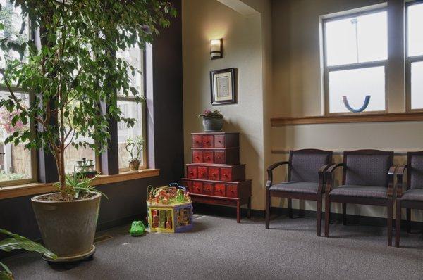 Child-friendly, safe and clean reception room.