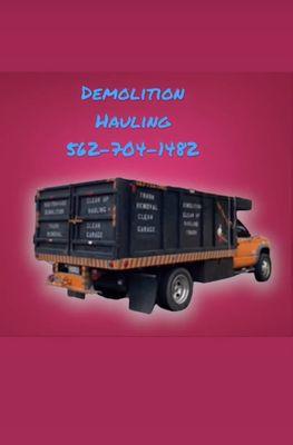 Demolition hauling  Trash removal  Clean up garage