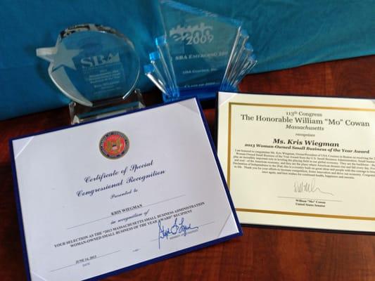 USA Couriers is the SBA's 2013 Woman Owned Small Business of the Year (MA). We now have congressional recognition as well!