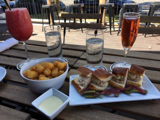 Tots and Dungeness crab rolls!