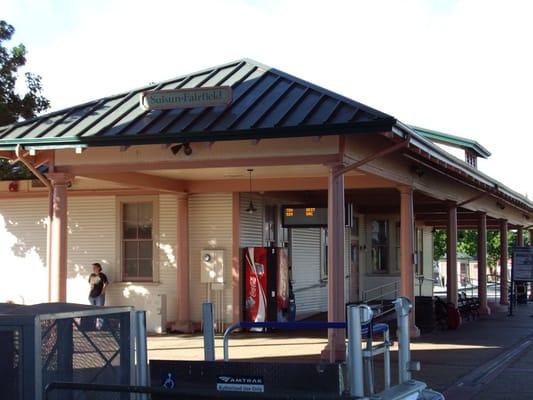 View of the station from near the tracks