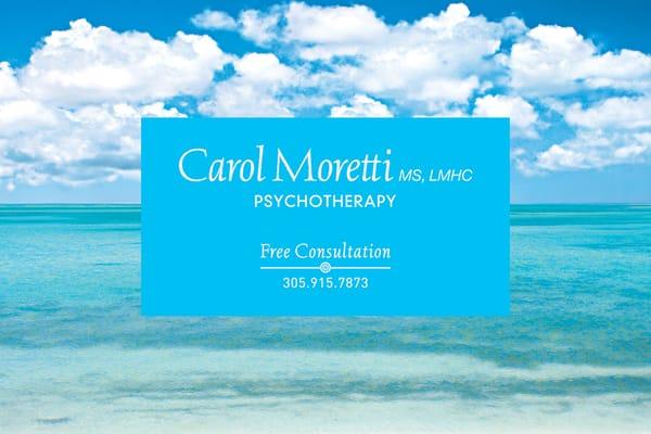 Carol Moretti, MS,  LMHC, Psychotherapy