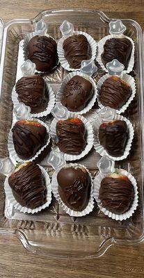 Chocolate covered strawberries $13 per have dozen $20 infused