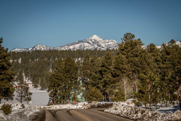 Pagosa Peak visible from the street