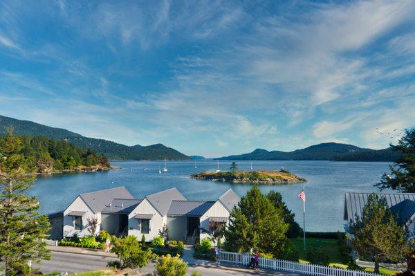 View of our Water's Edge Suites on remote Orcas Island, the gem of the San Juan Islands