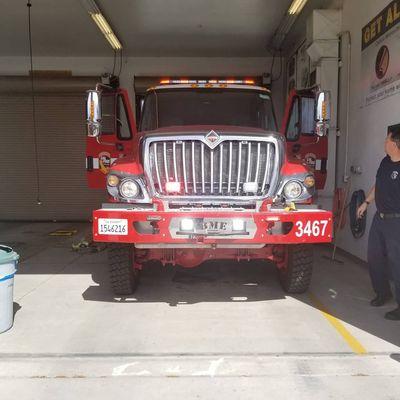 Their BRAND NEW brush truck 3467