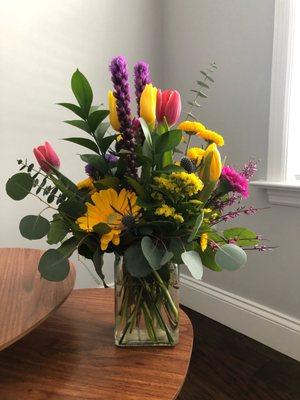 A beautiful bouquet I received from my husband from Floral Designs of Mount Joy!