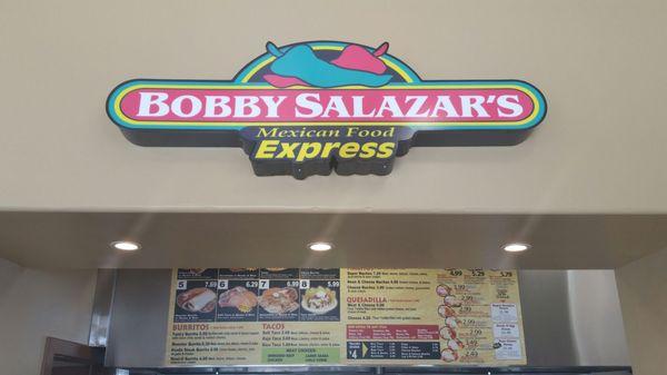 Bobby Salazars Mexican Food, in the NEW Chevron! Great Food! you have to try the Enchiladas, Tortas, or Fancy Burrito they are my favorites!