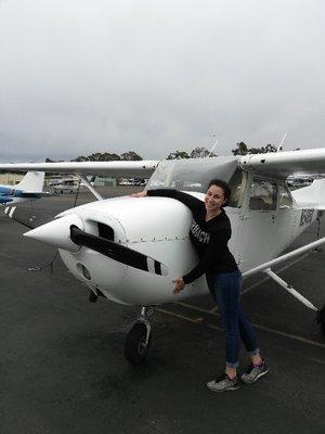 Stephanie showing us her love of airplanes!