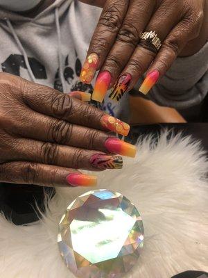 Freestyle Ombré set with designs