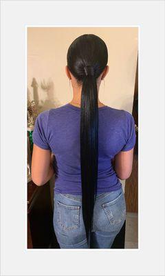 SLEEK LOW EXTENDED PONYTAIL