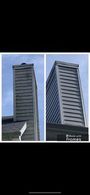 Before and After chimney