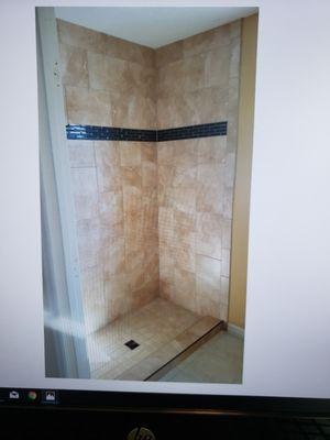 Ceramic tile shower