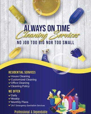 Always on time cleaning services