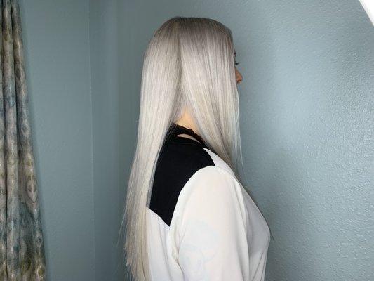 John created this perfect icy blonde